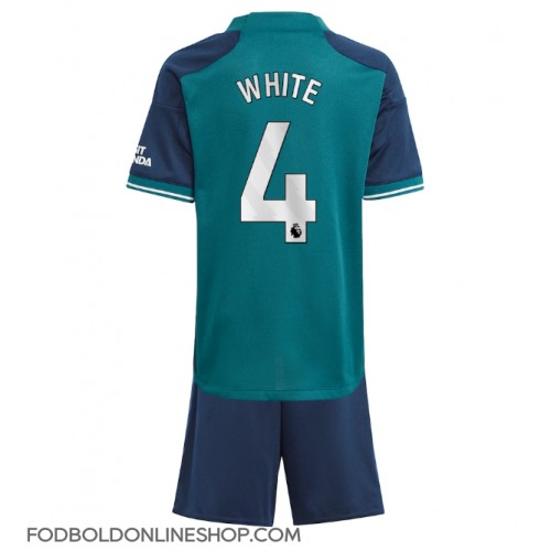 Arsenal Benjamin White #4 Tredje trøje Børn 2023-24 Kortærmet (+ Korte bukser)
